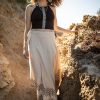 cream cotton skirt