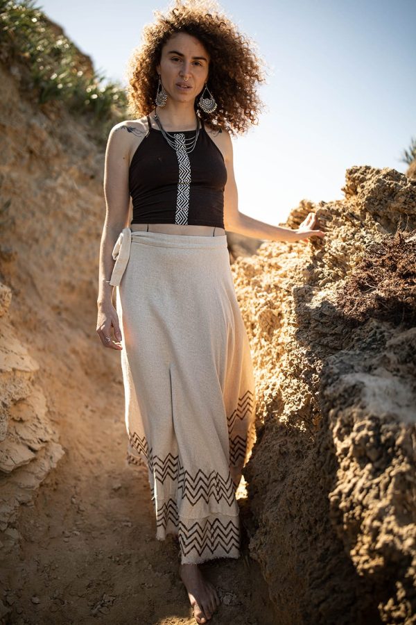 cream cotton skirt