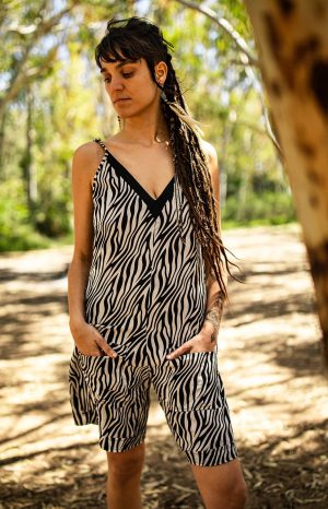 zebra jumpsuit